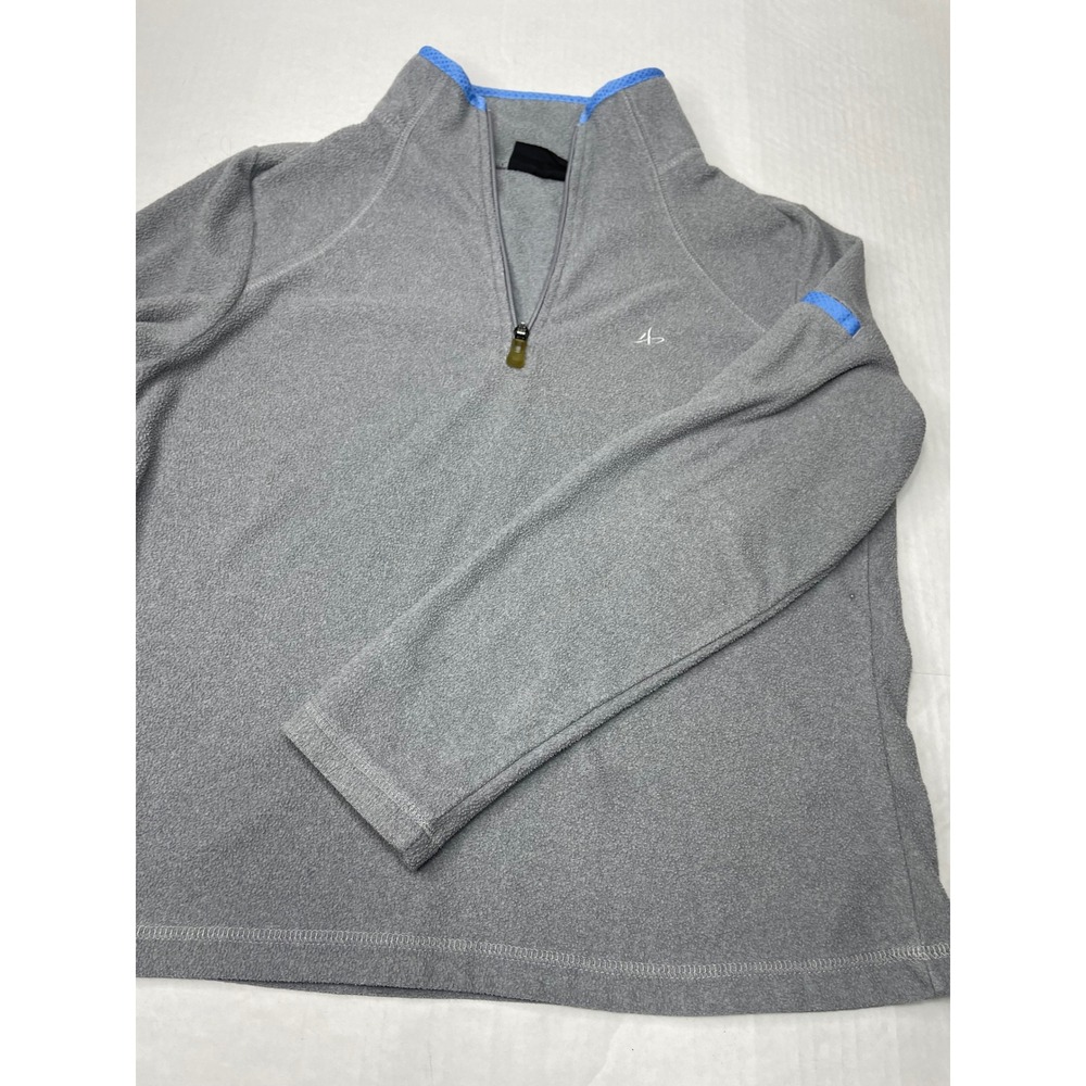Athletech Boys Gray Fleece‎ Quarter Zip Pullover Long Sleeve Shirt Size L 10/12